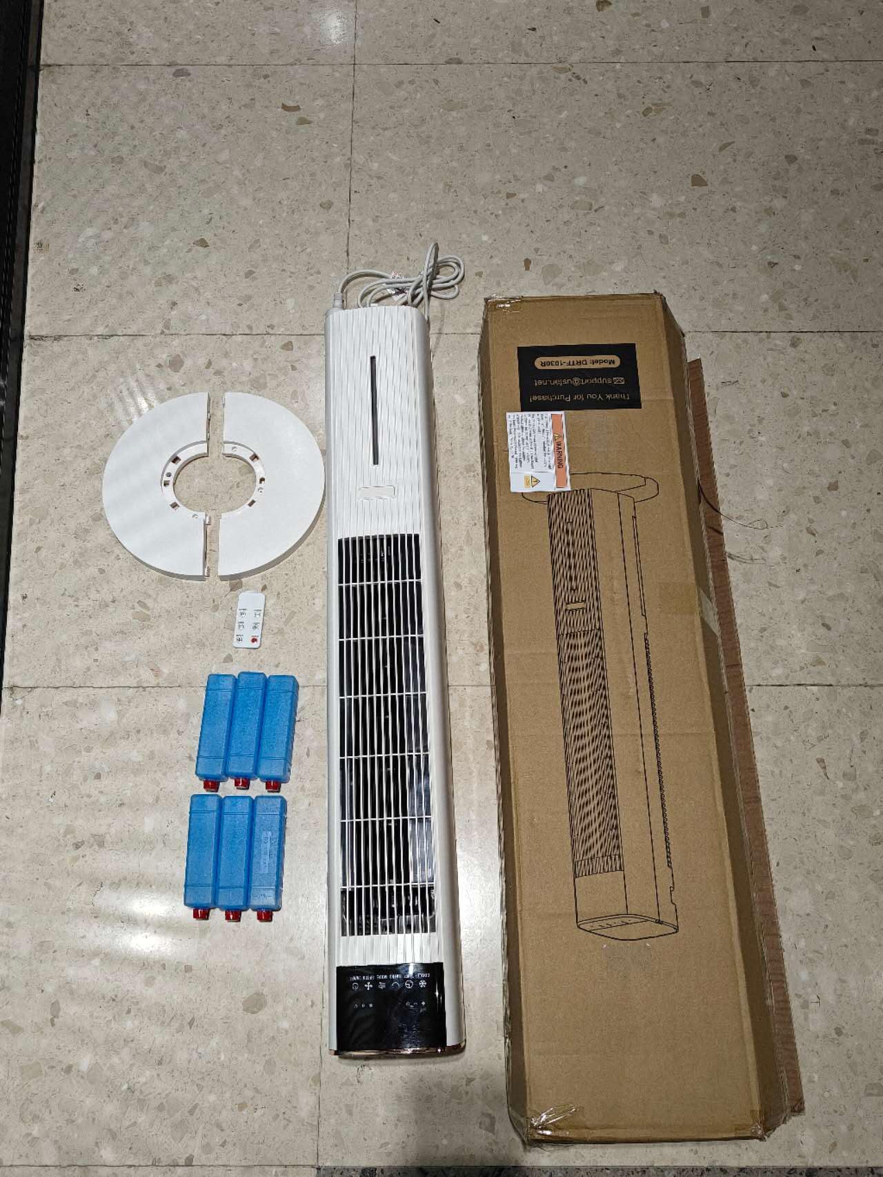 COOLECH 105CM Portable Air Conditioner w/Remote & LED Touch Screen